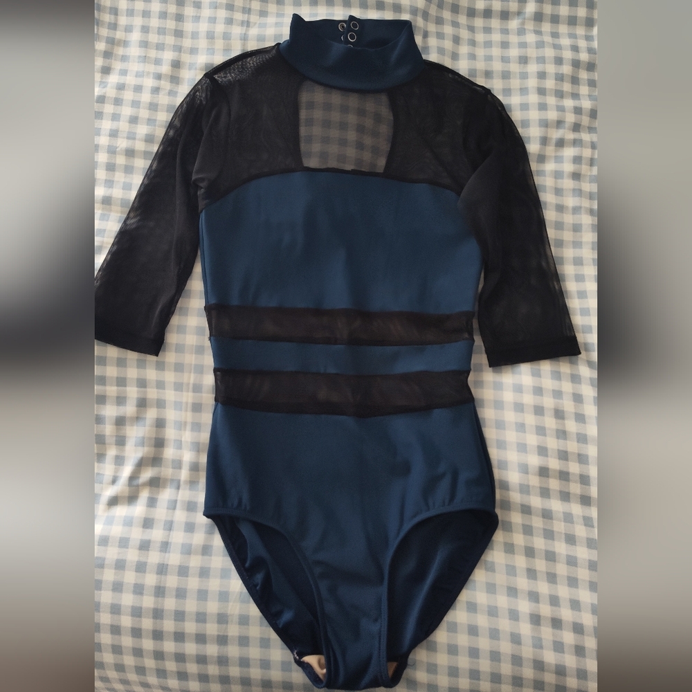 Eleve Dancewear Navy and Black Bodysuit